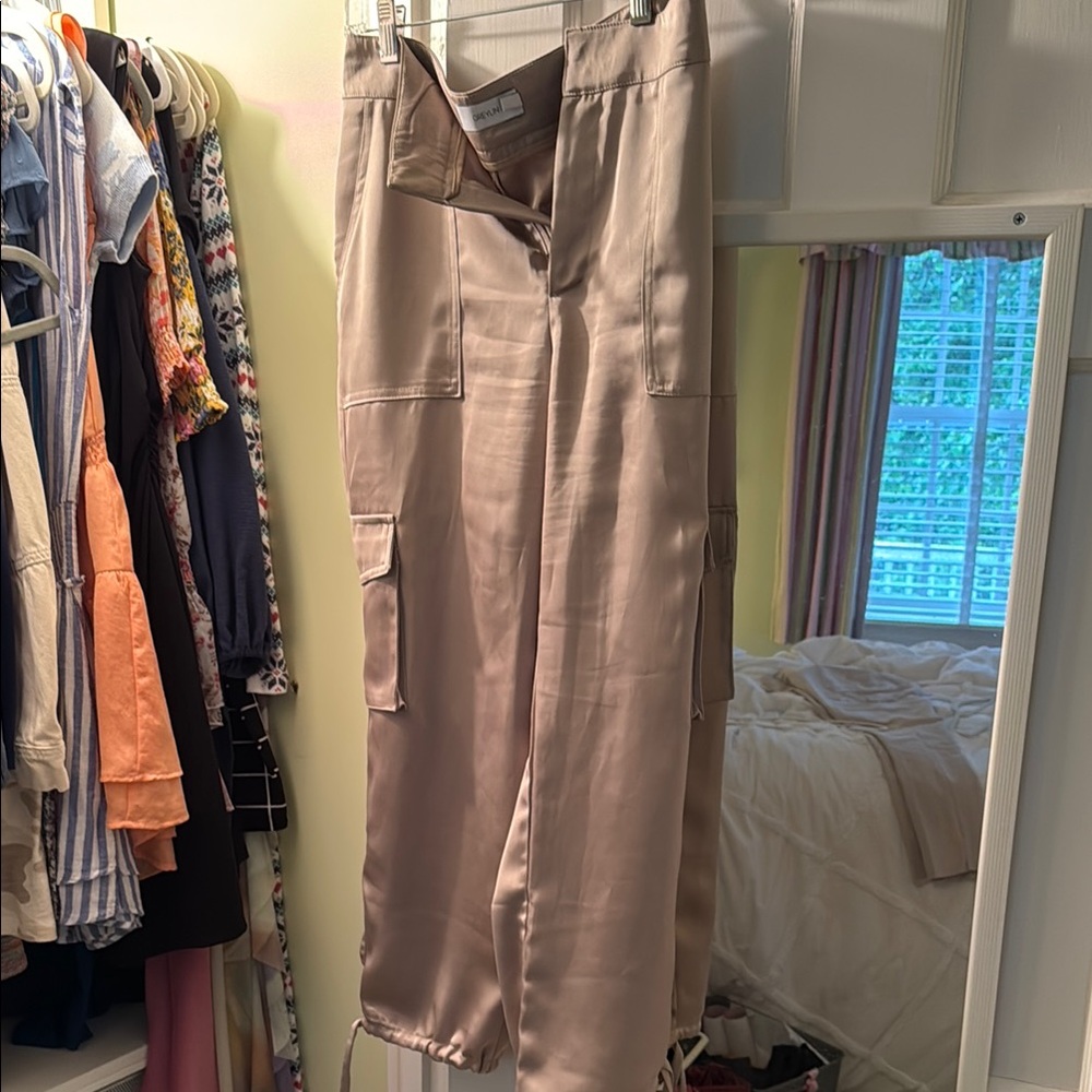 Aritzia Tan Track Pants with Relaxed Fit
